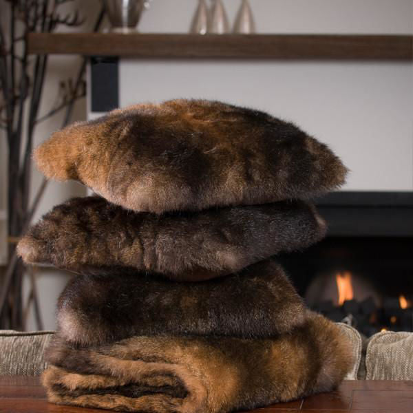 Possum Fur Cushion 0.4m x 0.4m 2 skins
