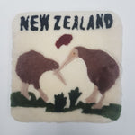 Auskin Sheepskin Cushion NZ Kiwi with Love